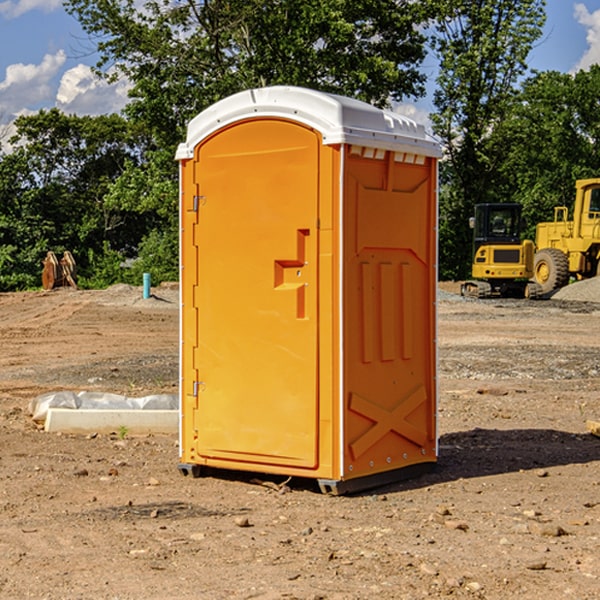 how often are the portable restrooms cleaned and serviced during a rental period in St Lawrence